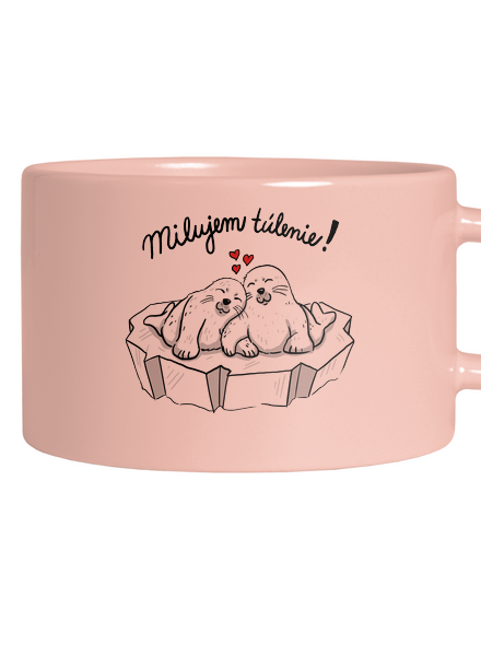 Milujem túlenie hrnček makronka Pink Macaron