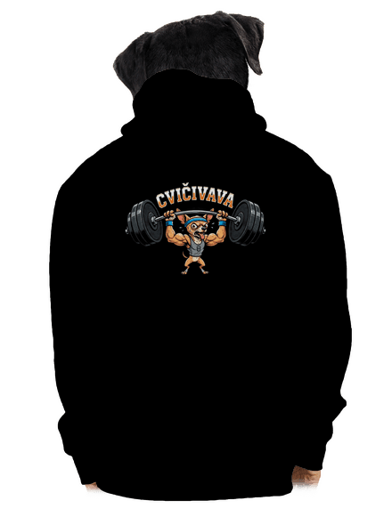 Cvičivava pánska mikina na zips Black