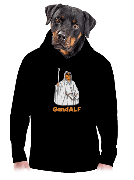 GandALF pánska mikina klokanka Black