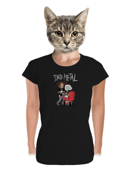Dad metal dámske tričko prémium Black