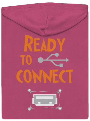 USB pripojenie dámska mikina na zips Magenta