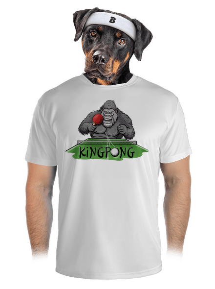 King pong pánske športové tričko White