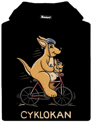 Cyklokan detská mikina klokanka Black