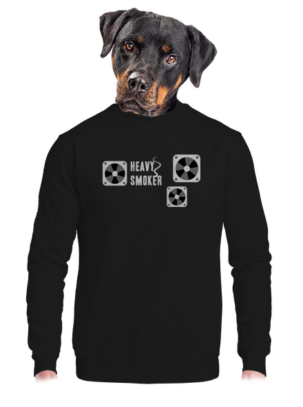 Heavy smoker unisex mikina bez kapucne Black