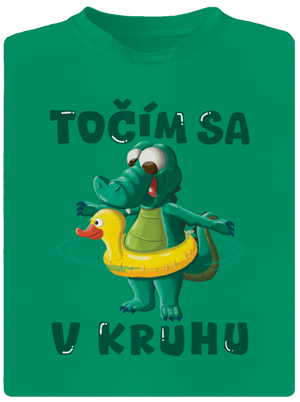 Točím sa v kruhu detské športové tričko Kelly Green Mal