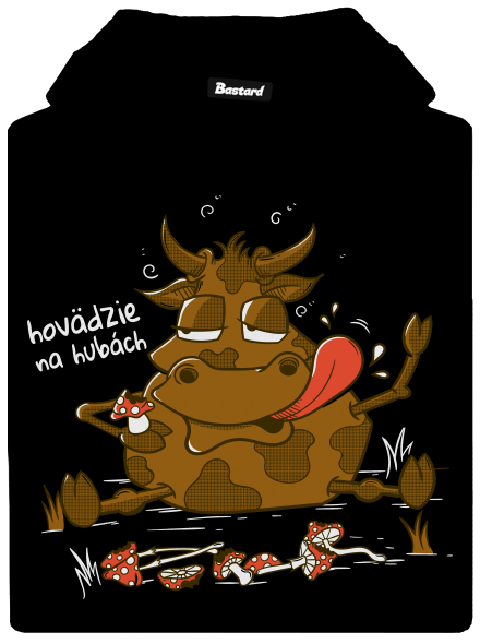 Hovädzie na hubách pánska mikina klokanka Black