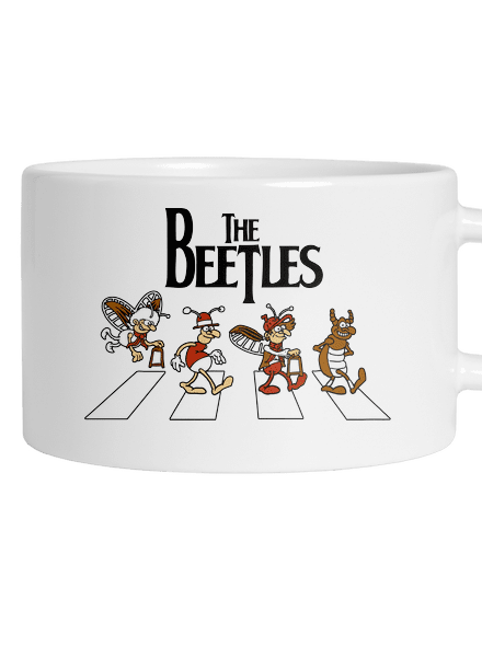 Beatles hrnček makronka White