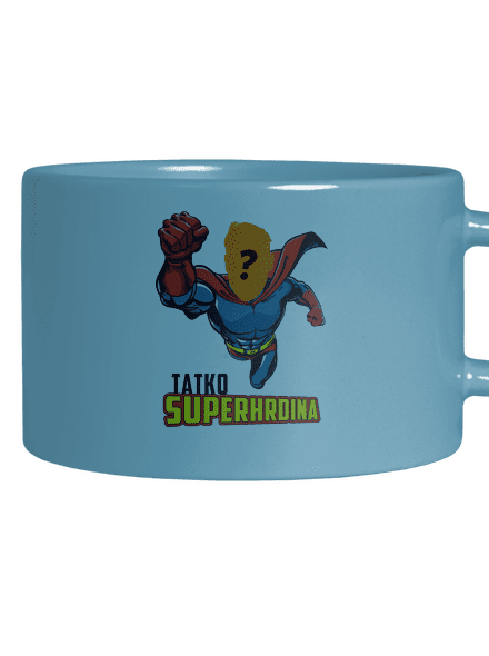 Tatko superhrdina hrnček makronka Blue Macaron