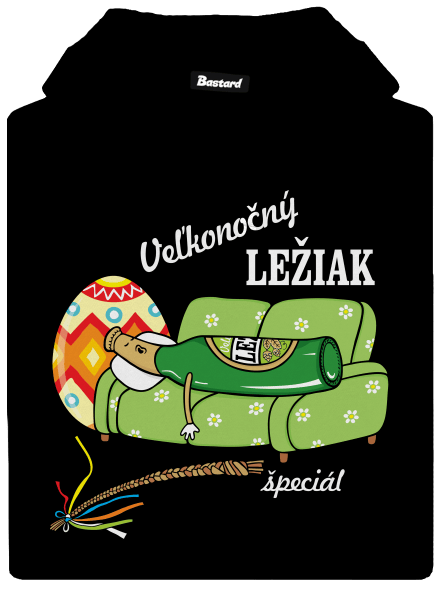 Veľkonočný ležiak pánska mikina klokanka Black