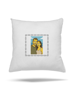 Simpsonovi z vlastnej fotky vankúš White
