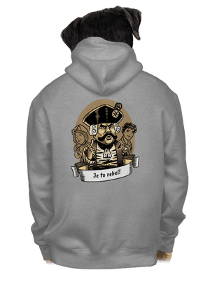 B14: S čerty nejsou žerty pánska mikina na zips Light Melange