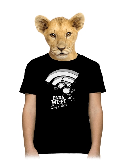 Padá wi-fi detské tričko Black
