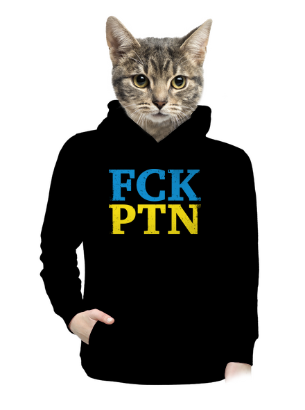 FCK PTN dámska mikina klokanka Black