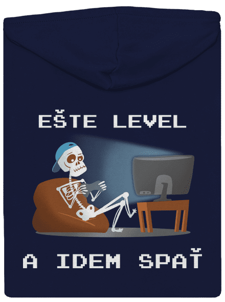 Ešte level pánska mikina na zips Navy