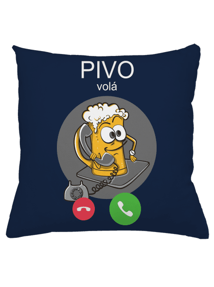 Pívo volá vankúš Dark Navy