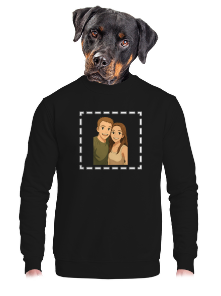 Ghibli efekt z vlastnej fotky unisex mikina bez kapucne Black