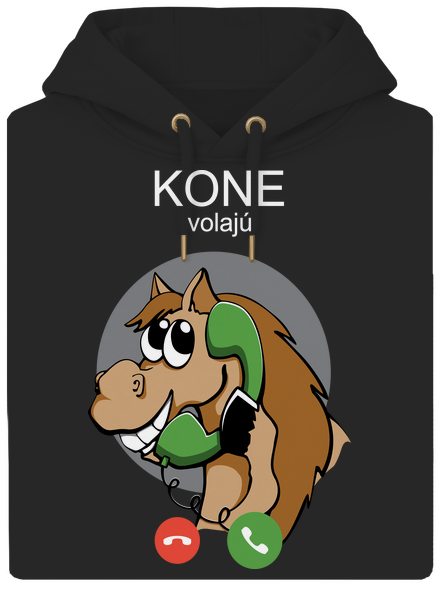 Kone volajú unisex mikina premium Dark Black