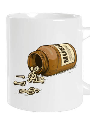 Music Pills veľký hrnček White