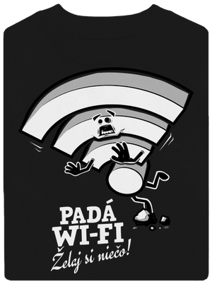 Padá wi-fi unisex mikina bez kapucne Black