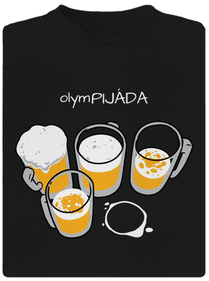 Pijáda pánske športové tričko Black