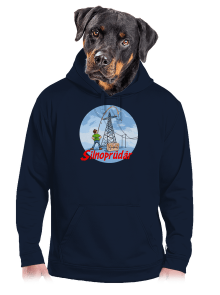 Silnoprúdár pánska mikina klokanka Navy