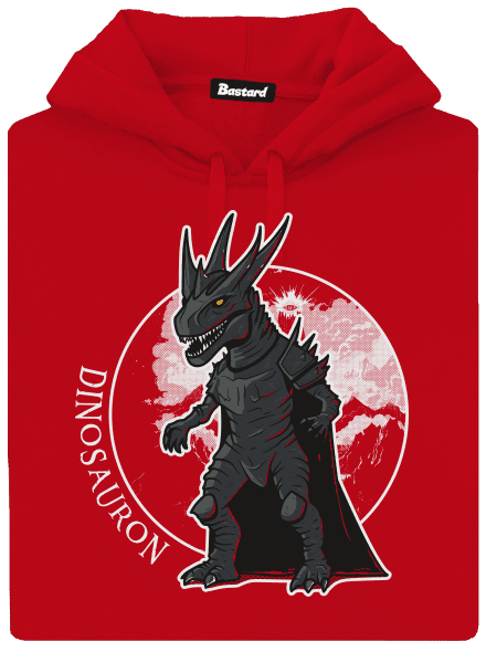 Dinosauron pánska mikina klokanka Red