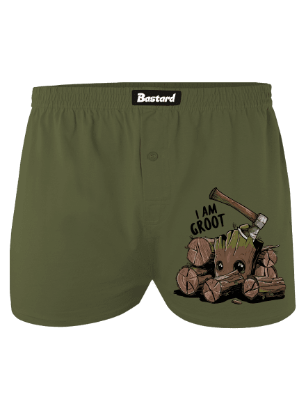 I Am Groot pánske trenky Khaki