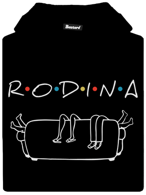 Rodina detská mikina klokanka Black