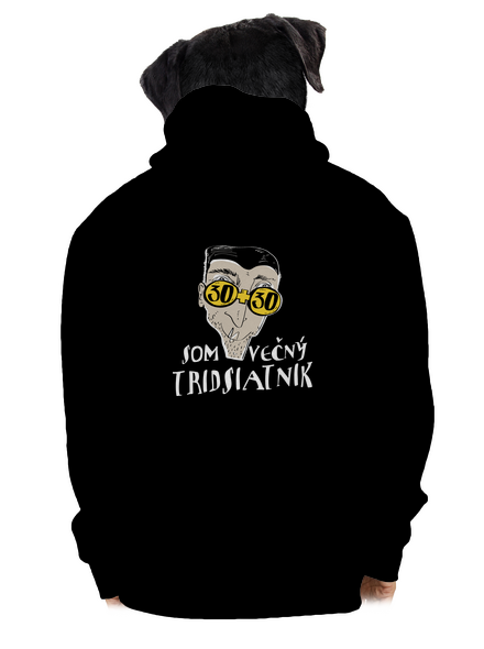 Večný tridsiatnik pánska mikina na zips Black
