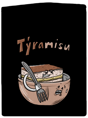 Týramisu dámska mikina na zips Black