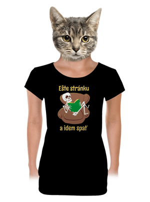 Ešte stránku dámske tričko s lemom Black