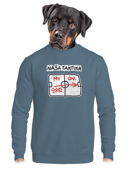 Naša taktika unisex mikina bez kapucne Nordic Blue