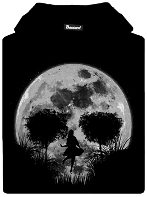 Smrtiaci spln detská mikina klokanka Black