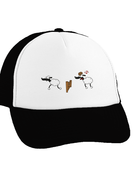 Sheeps in love šiltovka truckerka Black cap