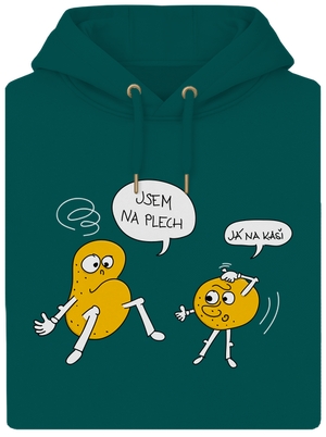 Opité zemiaky unisex mikina premium Emerald Green