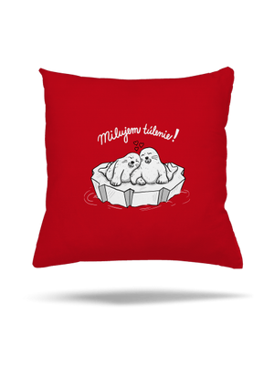 Milujem túlenie vankúš Red