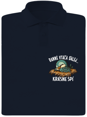 Ranné vtáča spí pánska polokošeľa Navy Mal