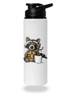 Strážcovia galaxie flaša na vodu White