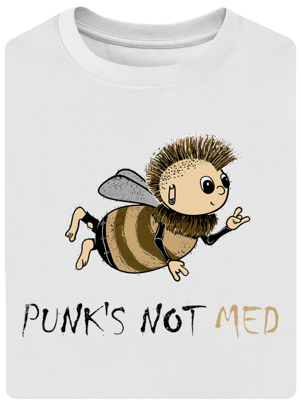 Punks Not Med unisex tričko oversized White