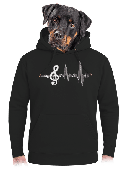 Žijem muzikou unisex mikina premium Dark Black