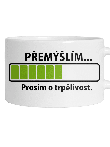 Premýšľam hrnček makronka White