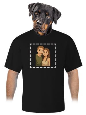 Ghibli efekt z vlastnej fotky unisex tričko oversized Black