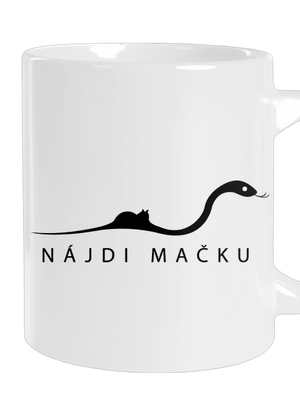 Nájdi mačku veľký hrnček White