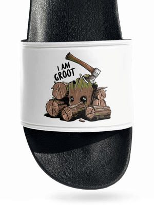 I Am Groot šľapky White