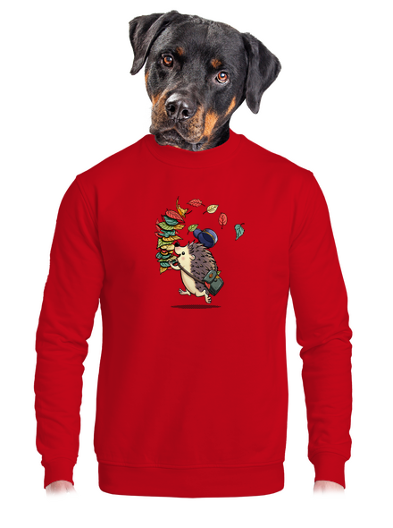 Listár unisex mikina bez kapucne Red