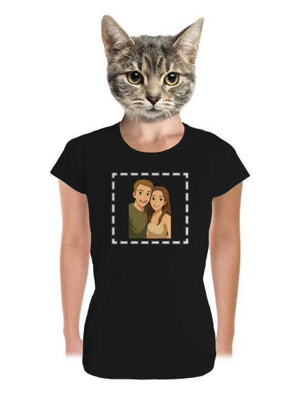 Ghibli efekt z vlastnej fotky dámske tričko prémium Black