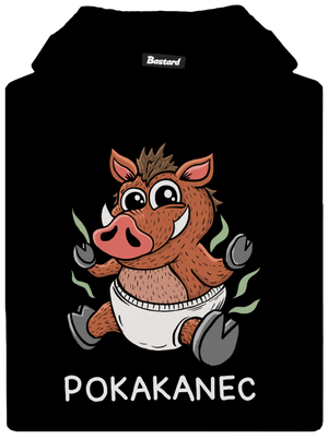 Pokakanec detská mikina klokanka Black