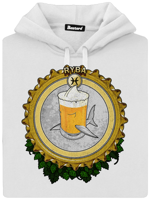 Pivný horoskop: Ryba dámska mikina klokanka White