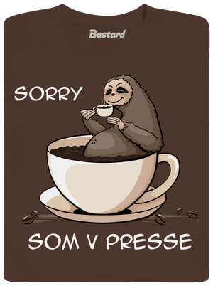 V presse pánske tričko Brown