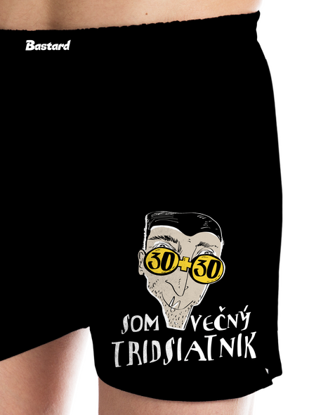 Večný tridsiatnik pánske trenky Black